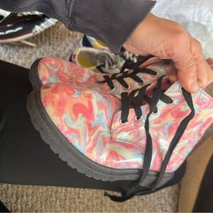 Beverly Hills Polo Club Pink and Blue Swirl Boots